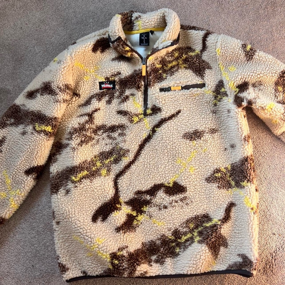 Rails x Travis Scott Cozy Fleece Pullover in Cream and Brown